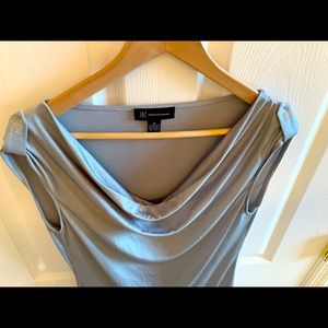 Elegant Silver Sleeveless Blouse